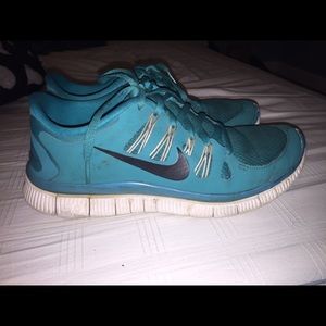 Teal Nike Free Runs