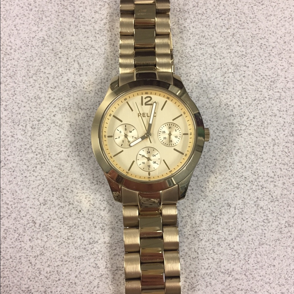 Relic By Fossil Gold Chronograph Watch - image 1