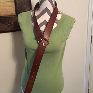 Express, Medium, brown leather belt. Worn once!