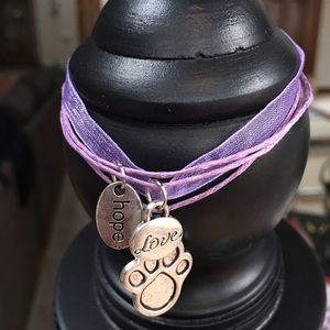 Paw Print, Hope and Love Bracelet. NWOT