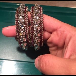 Pair of silver bangles