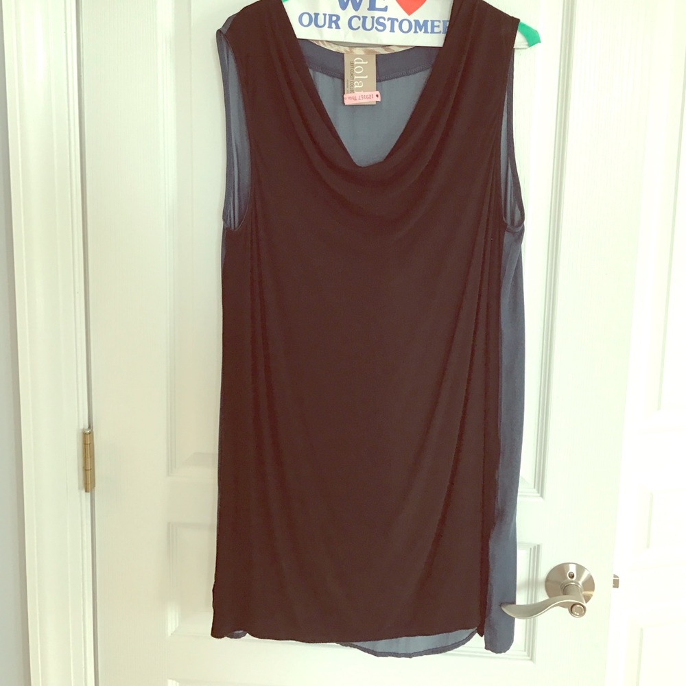 Anthropologie Dolan Dual Tone Blue Black Blouse