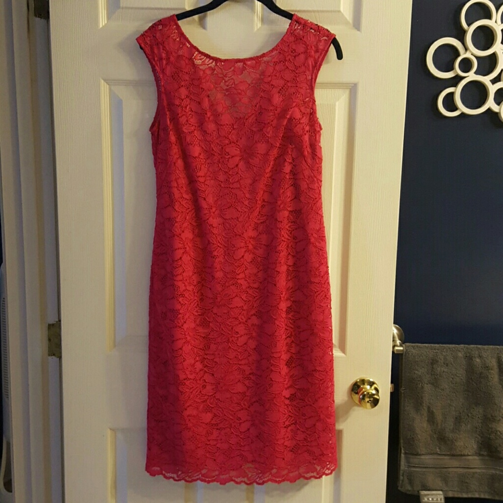 Magenta Lace Calvin Klein dress