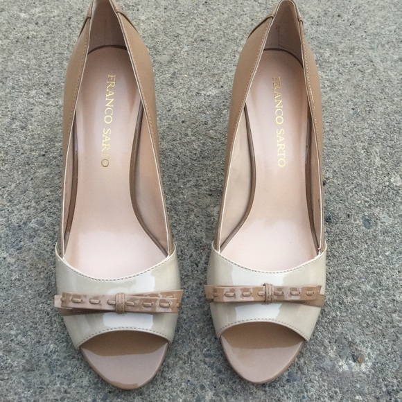 Women's Franco Sarto Peek Toe Pumps 8.5M EUC - Picture 1 of 4