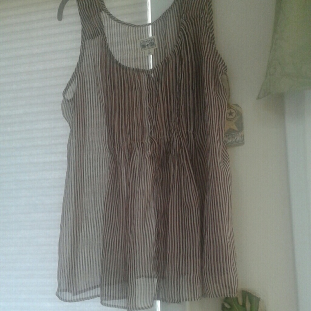 Converse Wine Striped Top