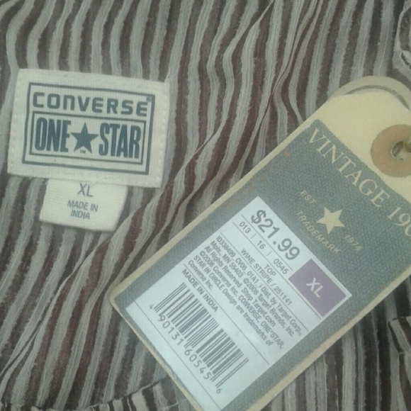 Converse Wine Striped Top - Picture 2 of 4