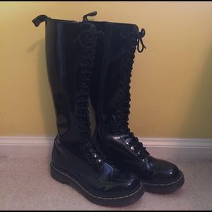 Patent Knee High Dr. Marten's Boots