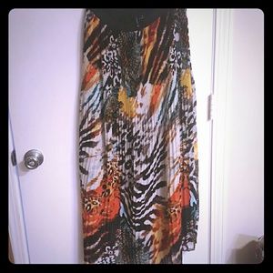 Maxi skirt with elastic waist band