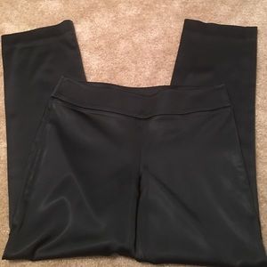 WHBM black satin fitted pant. Size 10 - Like New!