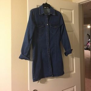 Blue jean shirt dress