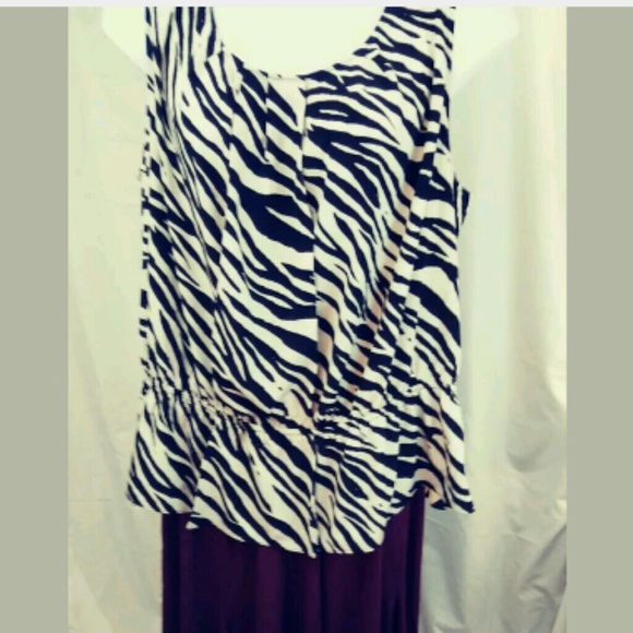torrid 3 zebra Leopard black and white top - Picture 1 of 6