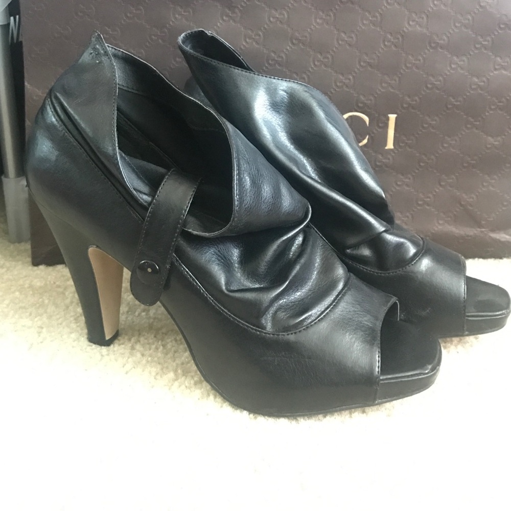 Madden Girl slouchy peep toe bootie