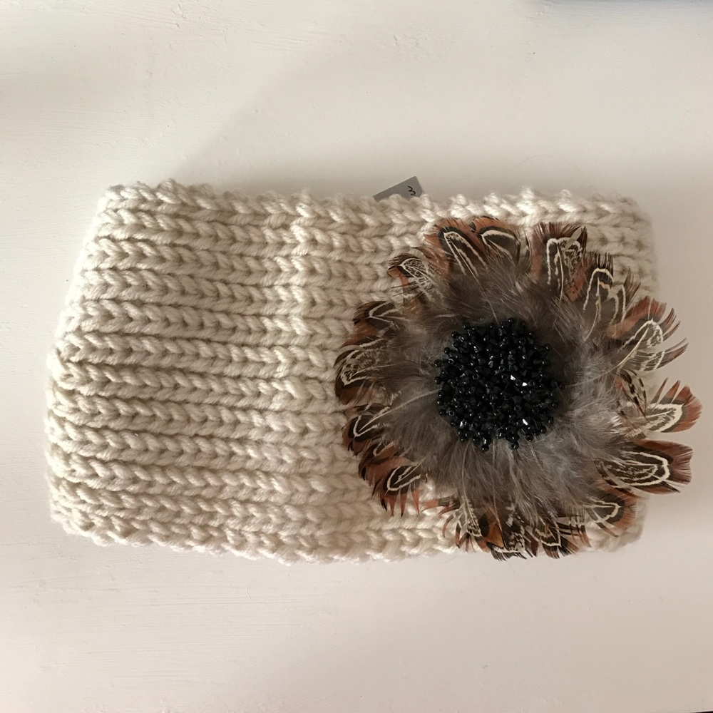 Cute feather with beaded headband