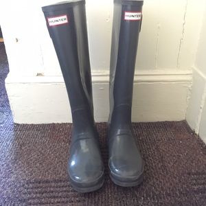 Hunter Original High Gloss Boot in Graphite