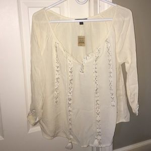 American Eagle Tassel Shirt