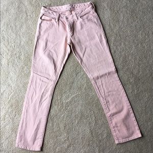 Banana Republic pink skinny jeans