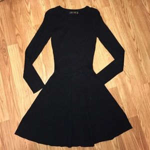 Black sweater skater dress
