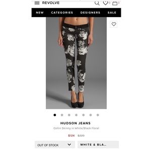 NWT Hudson Collin Vice Versa Skinny Jeans Size 27