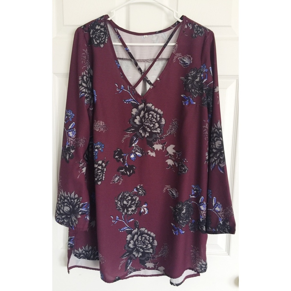 Long and Flowy Floral Blouse