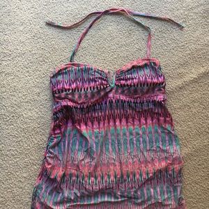 EUC Liz Lange XL Tankini Maternity Swim top
