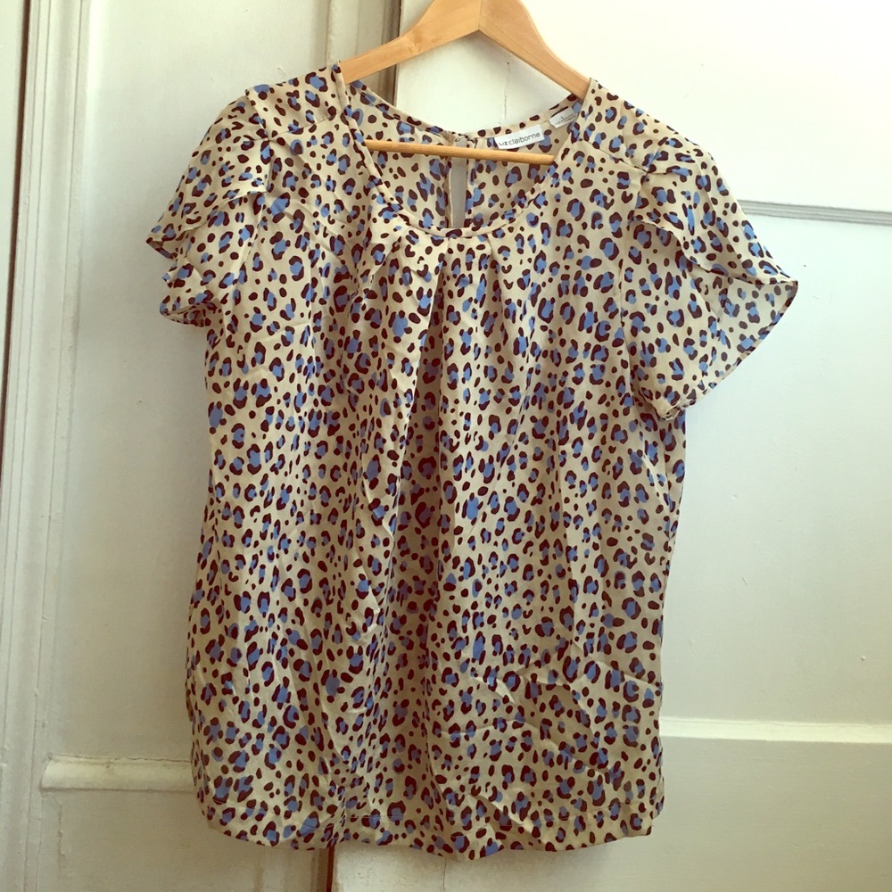 Liz Clairborne leopard print top