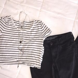 Divided Striped T-Shirt