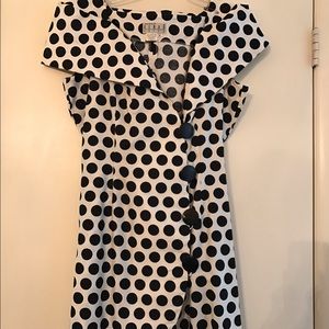 Polka dot dress with button details