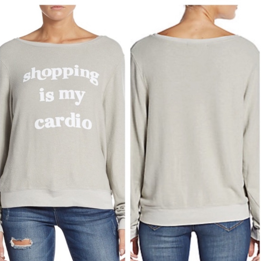 Wildfox 'Shopping Is My Cardio' Sweatshirt