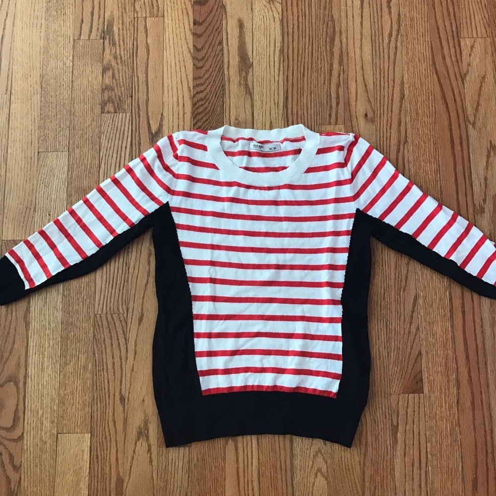 Black White and Red sweater