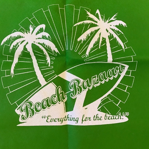 Light weight green beach tote - Picture 2 of 3