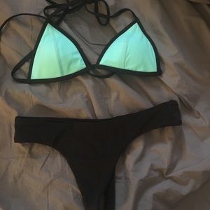 PINK bikini top and VS swim bottoms