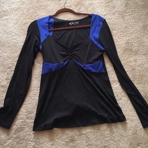 Victoria secret blue and black bra top shirt