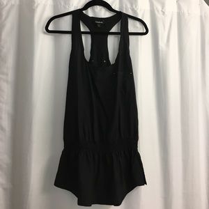 Black Bebe Razorback Blouse