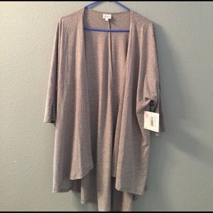 LuLaRoe Lindsey- Gray, Size M -NWT