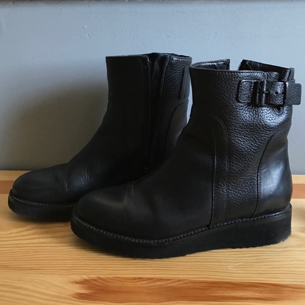 Vince black moto boots
