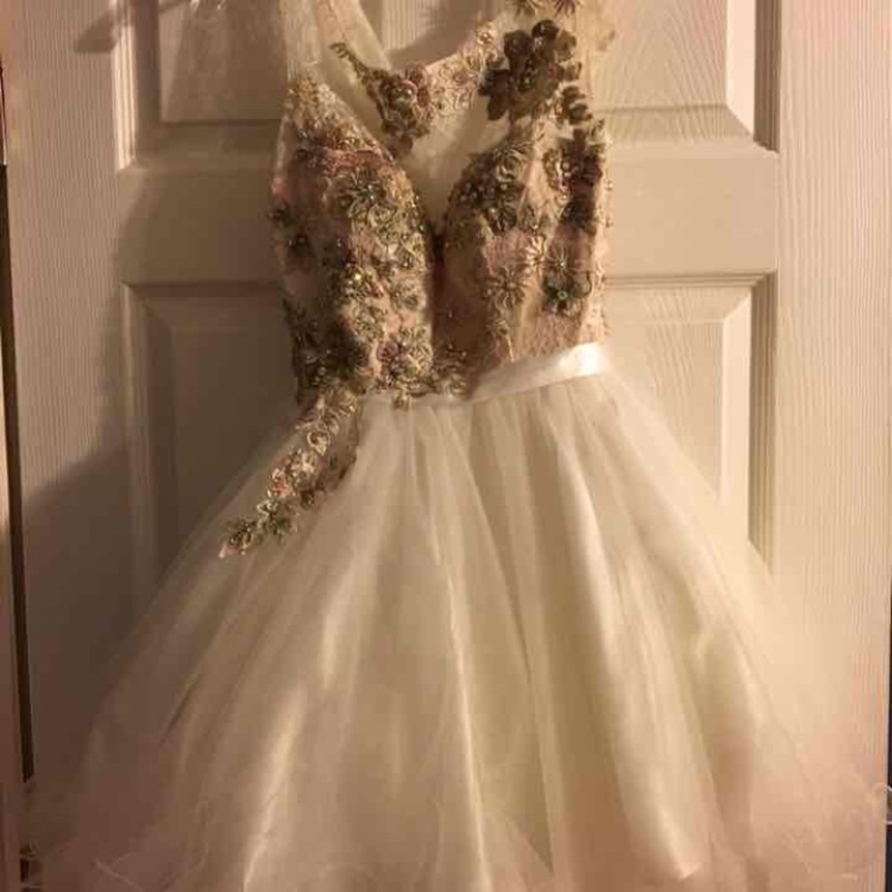 Off-white, cocktail lace dress