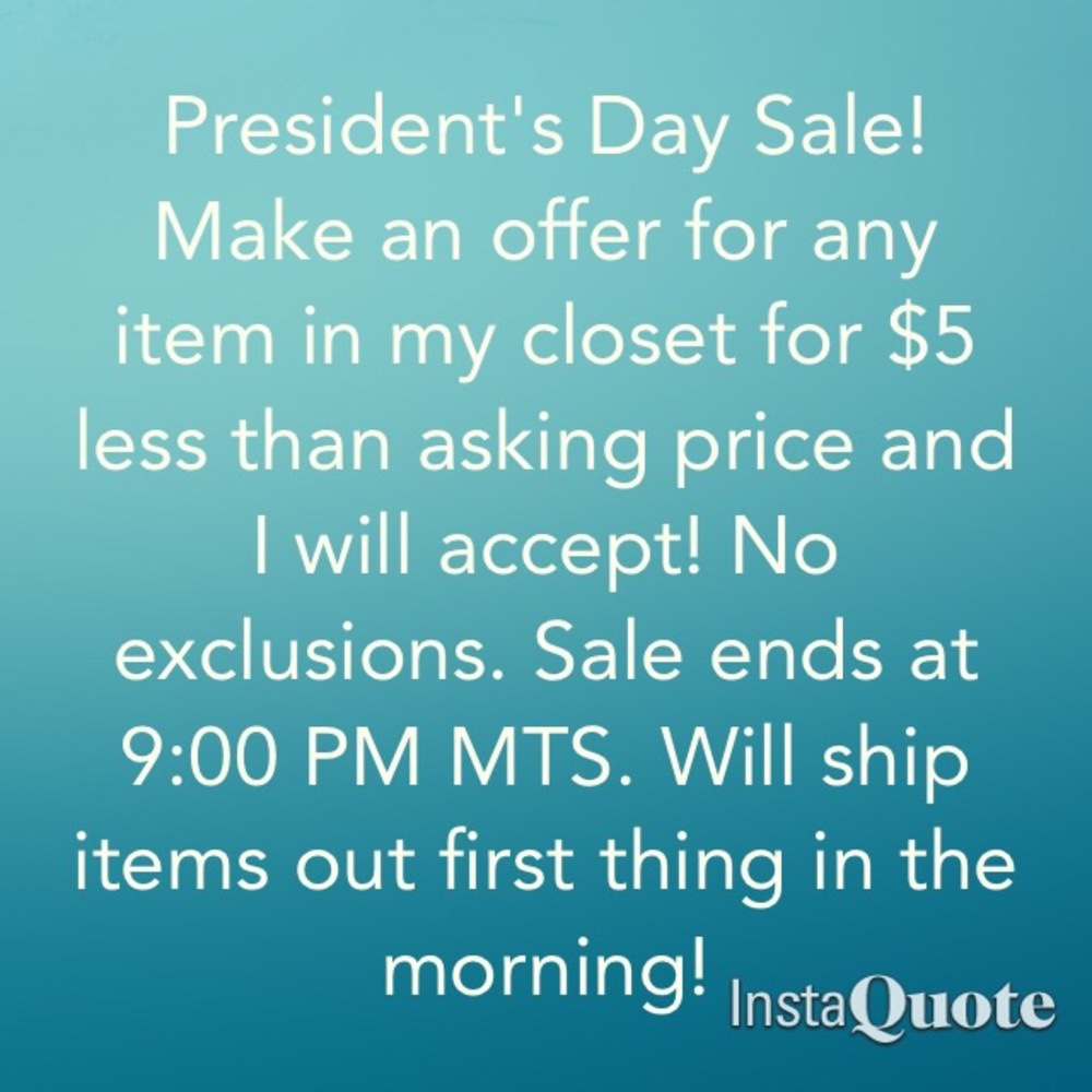 💕💕 EXTENDED 💕💕💕Presidents Day Sale!