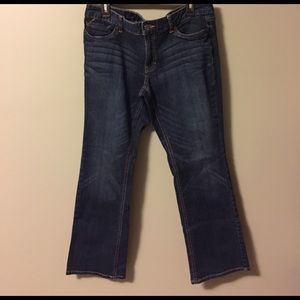 Mossimo size 14 short dark blue boot cut jeans