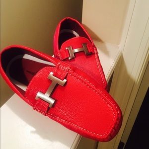 Red Leather Loafers (Size 11)