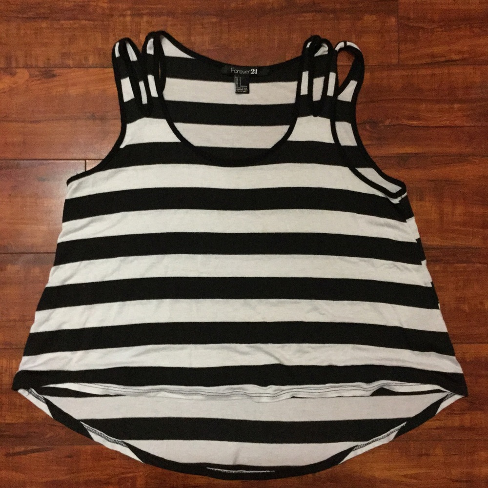 Striped High low tank