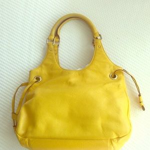 Kate Spade vintage leather yellow shoulder bag