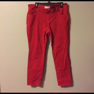 Old navy size 16 red skinny corduroy pants