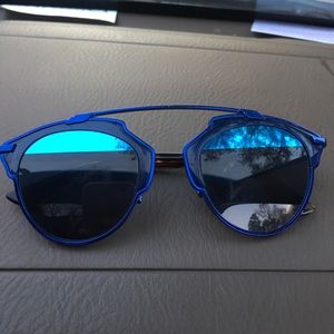 Christian Dior "Dior So Real" blue frame shades