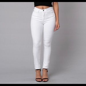 White High Waisted Fashion Nova Jeans