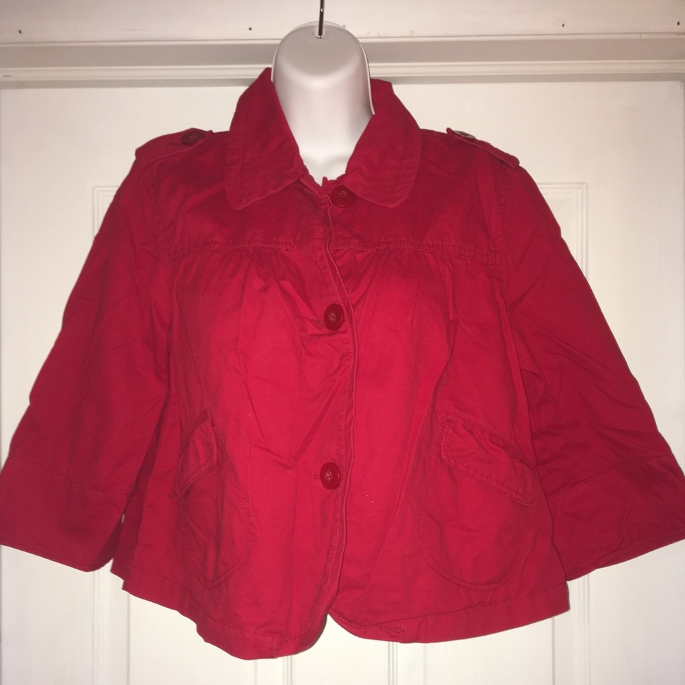 Cropped Jacket, French Cuff