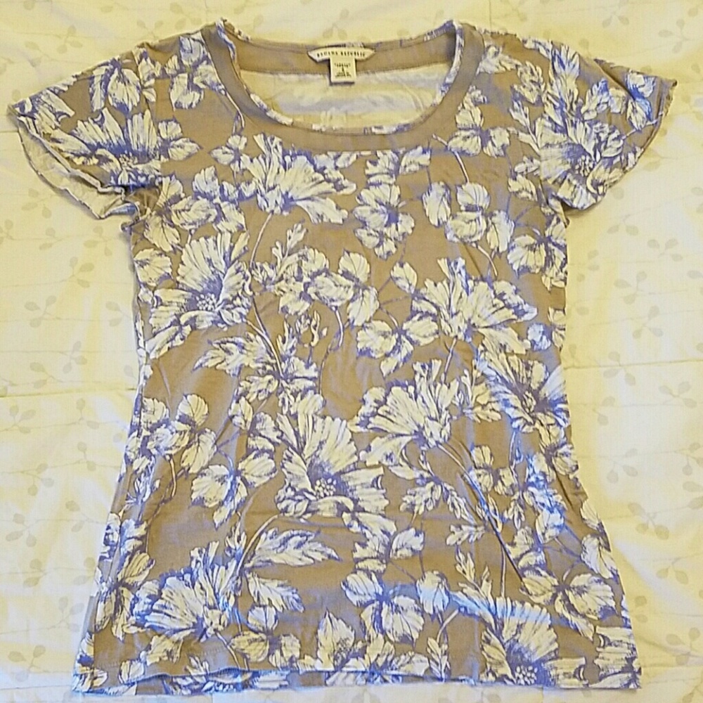 BR taupe/white/blue top