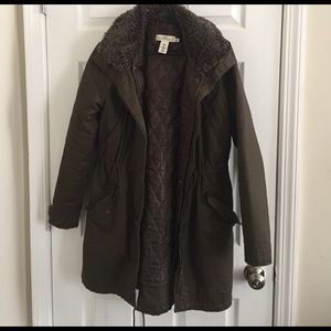 H&M Navy green coat