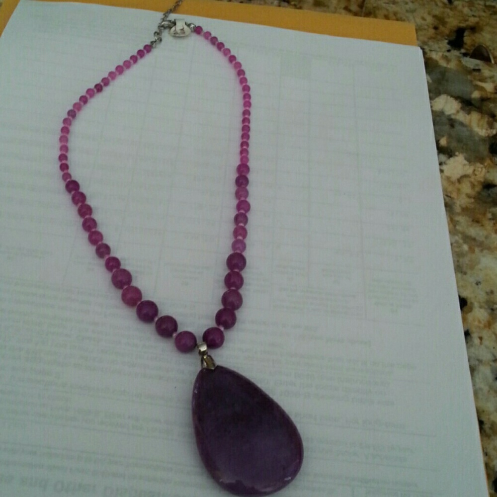 New purple stone necklace