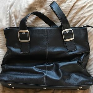 Leather laptop bag