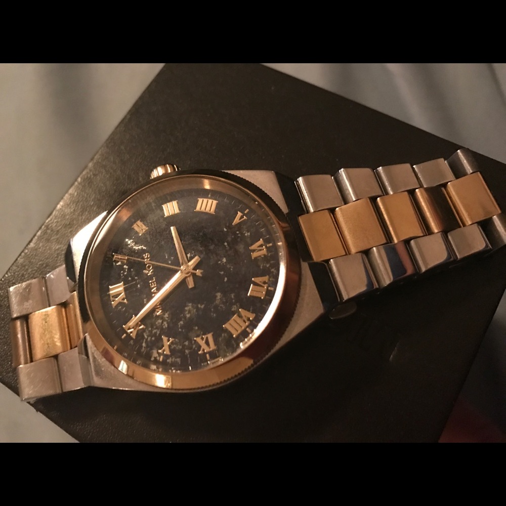 Michael Kors Silver & Gold Plated Watch